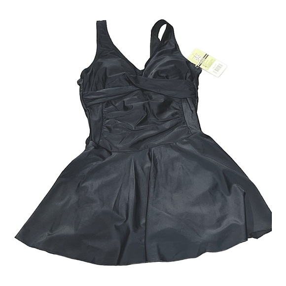 Shekini Women’s One Piece Skirt Swimsuit Ruched Retro  Bathing Suit Size Small. - Picture 4 of 9